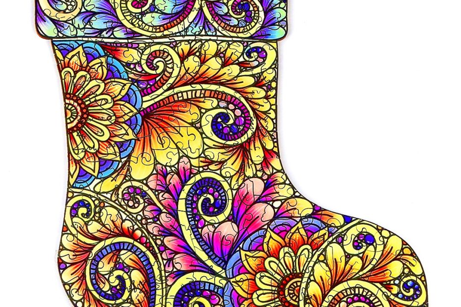 Puinen palapeli-CHRISTMAS STOCKING puinen palapeli-palapeli 66e425901e272