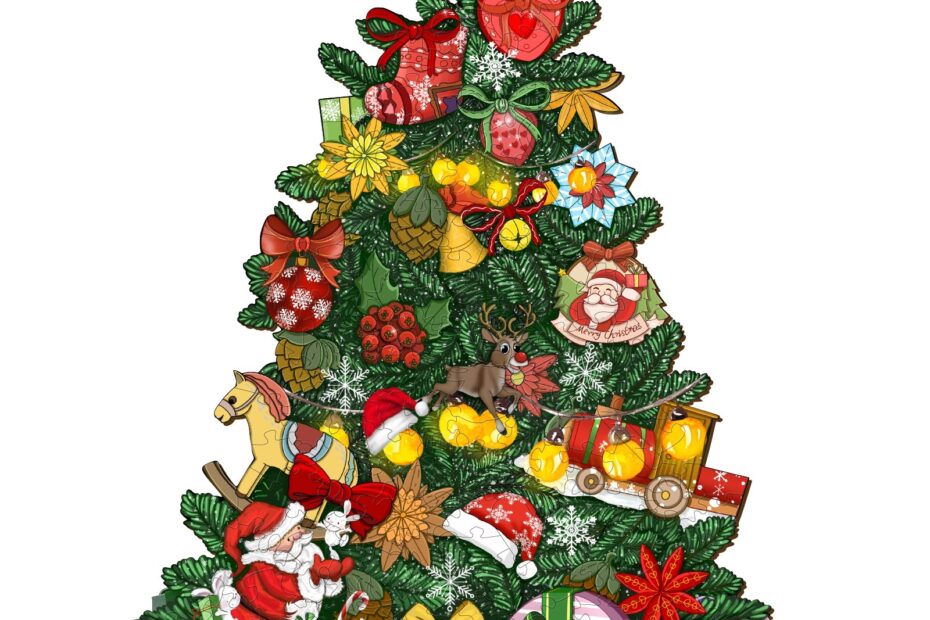 Puinen palapeli-CHRISTMAS TREE (Joulupuu) 66d3daabea1ca