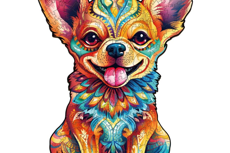 Puinen palapeli-söpö chihuahua-palapeli 66e84bcea1a32