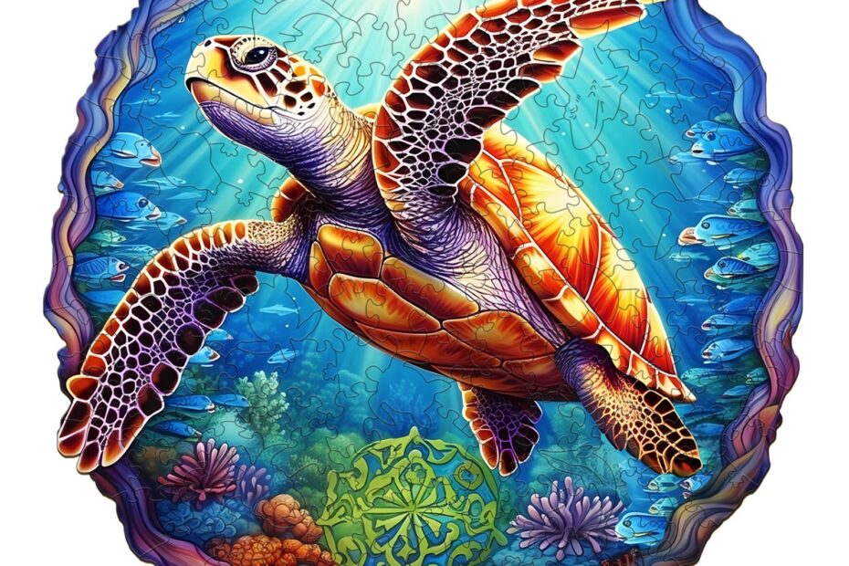 Puinen palapeli-DEEP SEA TURTLE-1 66e8607923bac