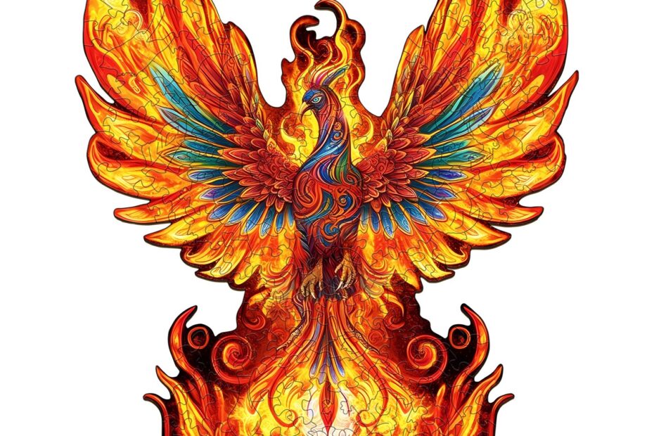 Puinen palapeli-Flame-syntynyt Feeniks 66e39f95122c7