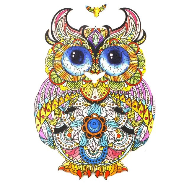 Puinen palapeli-LOVELY OWL – RAKASTETTU PYHÄLEHTI 66e115e21bb5a
