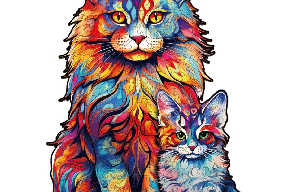 Puinen palapeli-Maine Coon perhe-2 66d3ef94884fe