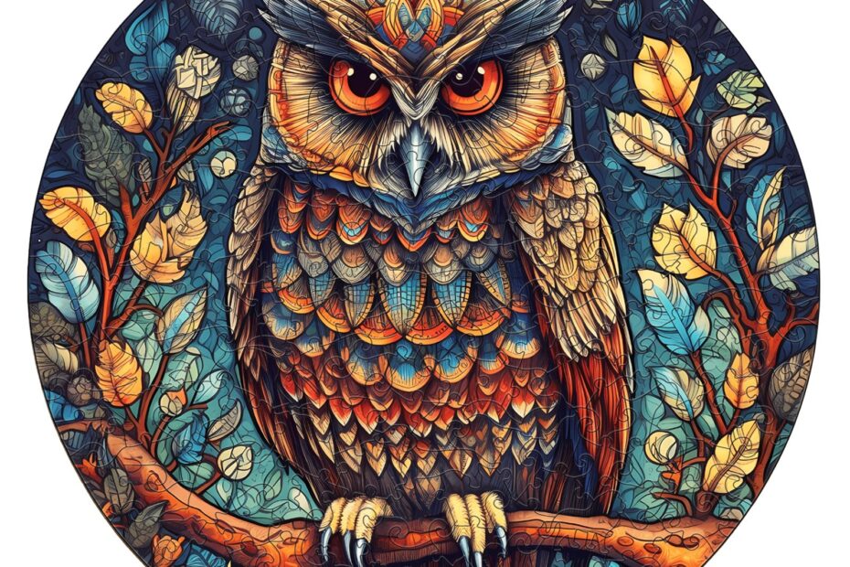 Puinen palapeli-Mystic Owl – mystinen pöllö 66ec344a832c2