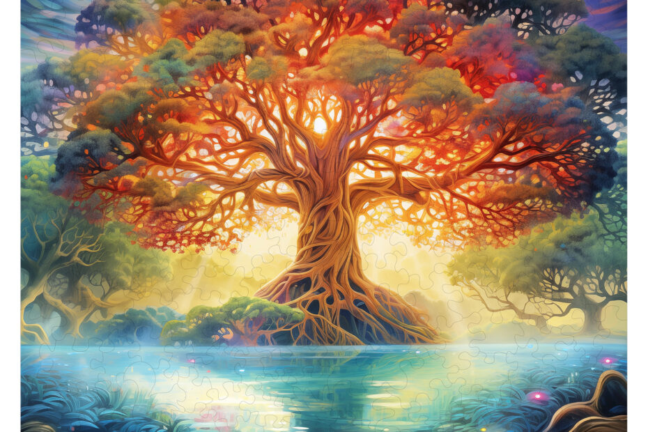 Puinen palapeli – Twilight Divine Tree 66e8039649953