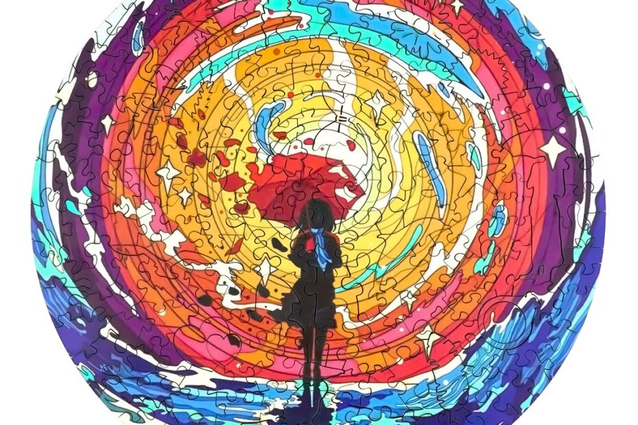 Puinen palapeli-PSYCHEDELIC GIRL (Tyttö) 66d9265d12ca0