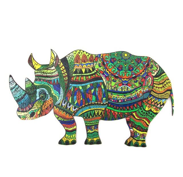 Puinen palapeli-WATHCHFUL RHINO 66d3a77559a15