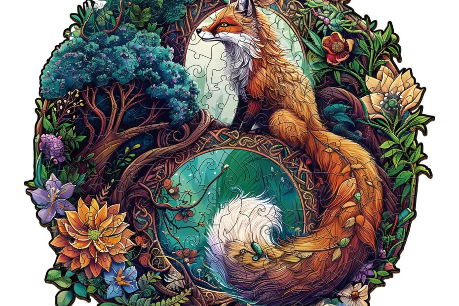 Puinen palapeli – Yin Yang Fox 3 66d5d4045cb36