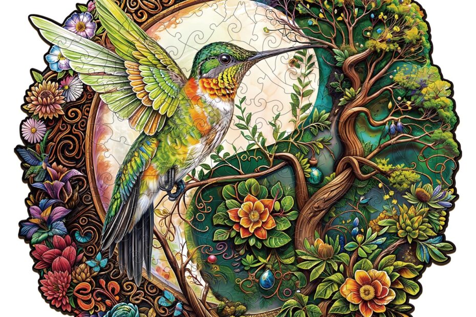 Puinen palapeli-Yin Yang kolibri 66d9b69bb133d