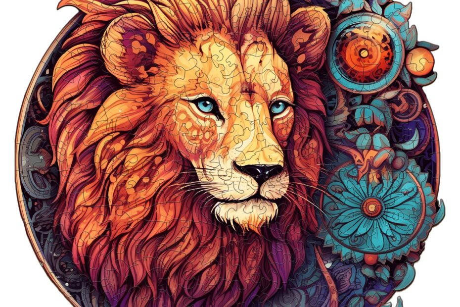Puinen palapeli-Yin-Yang Lion-1 puupalapeli 66d403e1bf9eb