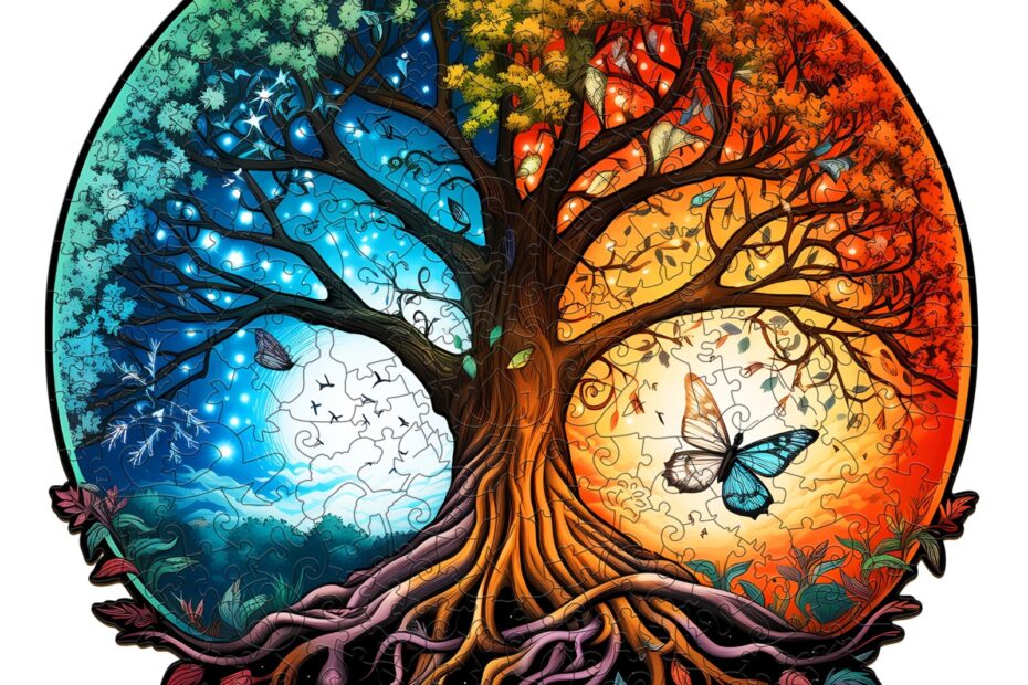 Puinen palapeli-YIN YANG TREE OF LIFE-7 66d8de1a03e3d